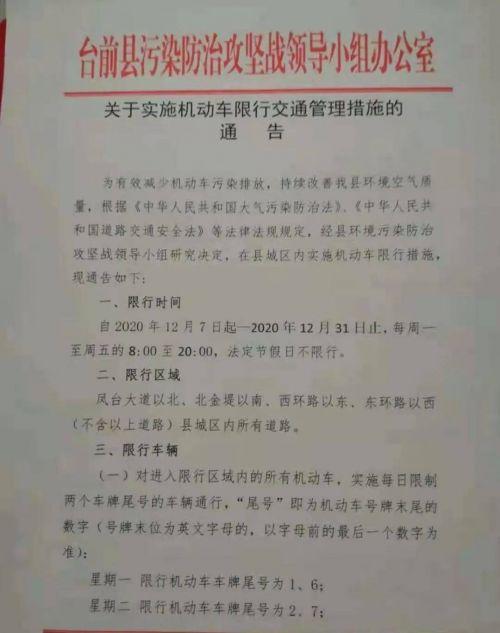 台前县率先实施限号措施，环保与交通管理的双赢实践